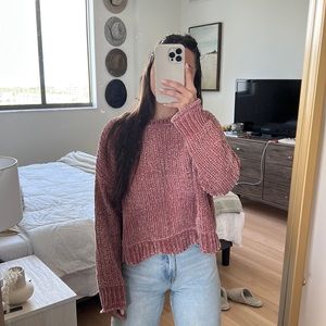 Zara Oversized Plush Knit Sweater